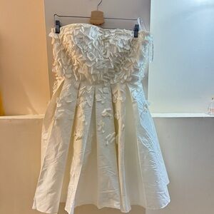 Calvin Klein White Strapless Mini Dress